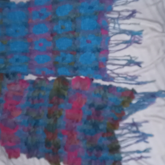 Women's scarf multi colored scarf - Picture 3 of 5